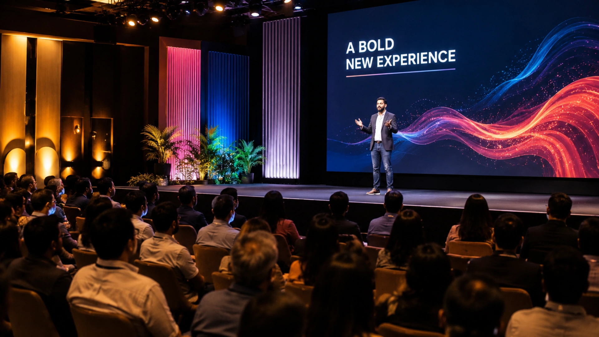 Corporate event launch showcasing an immersive brand experience for business growth