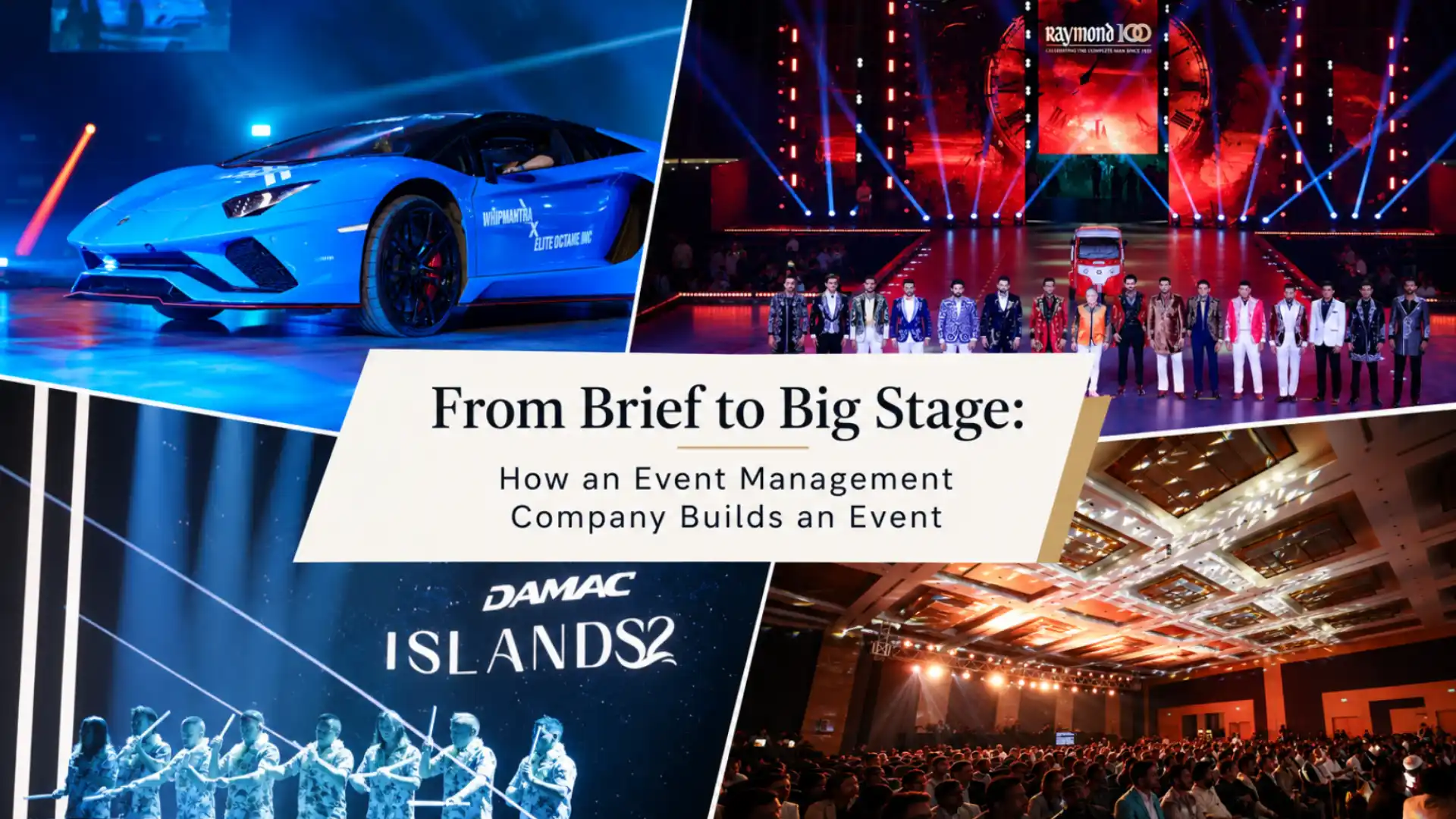  Event management company planning and producing a large-scale live event from creative brief to final execution